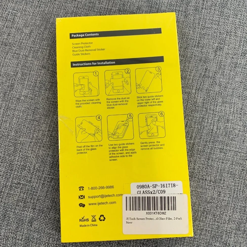 New! JETech Tempered Glass Screen Protector‎ Tailor Made for Smartphone